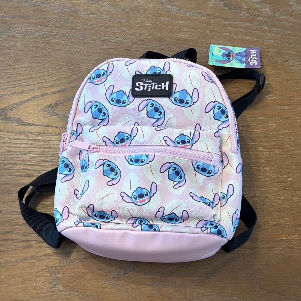 Disney Stitch Kids Backpack - Pink and Blue
